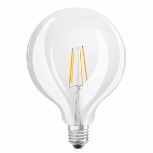 4 watt led globepaere o125mm svarende til 40 watt med stor sokkel e27