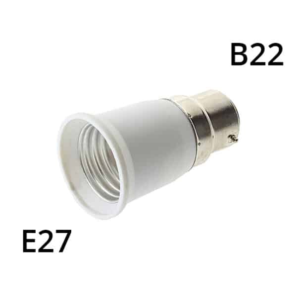 B22 til e27 adapter omformer fra b22 til e27 fatning